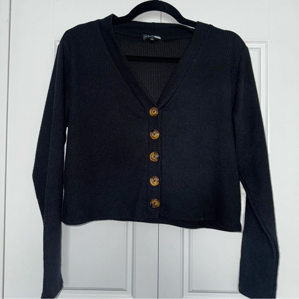 Cropped Cardigan Sweater